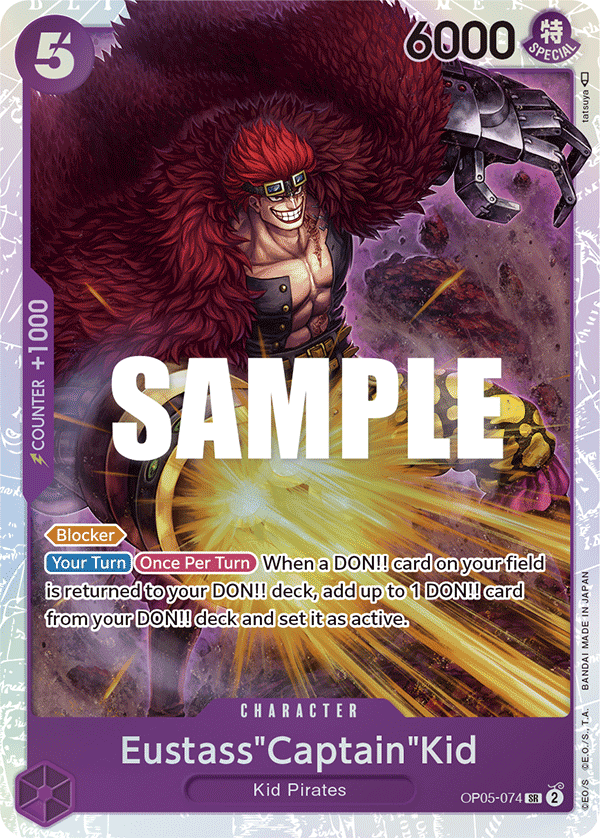 Eustass"Captain"Kid [Alternate Art PRB01] JP OP05-074 One Piece Card Game