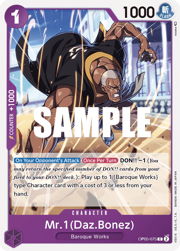 Mr.1(Daz.Bonez) OP05-075 One Piece Card Game
