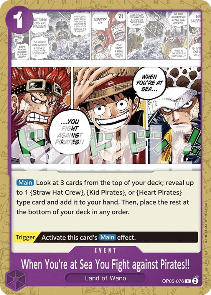 When You're at Sea You Fight against Pirates!! [Purple] OP05-076 One Piece Card Game