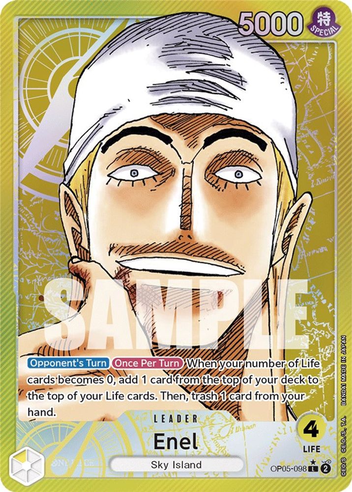 Enel [Alternate Art] OP05-098 One Piece Card Game