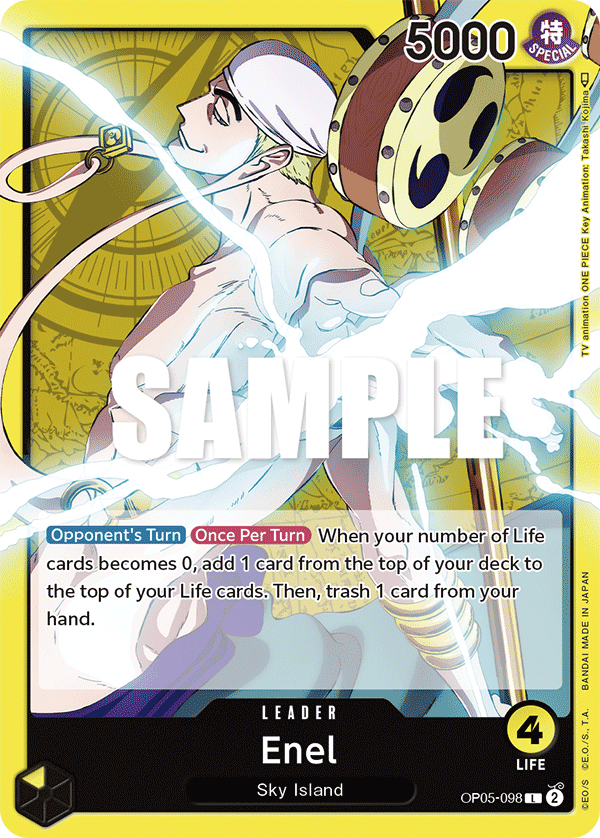 Enel [Sound Loader] JP OP05-098 One Piece Card Game