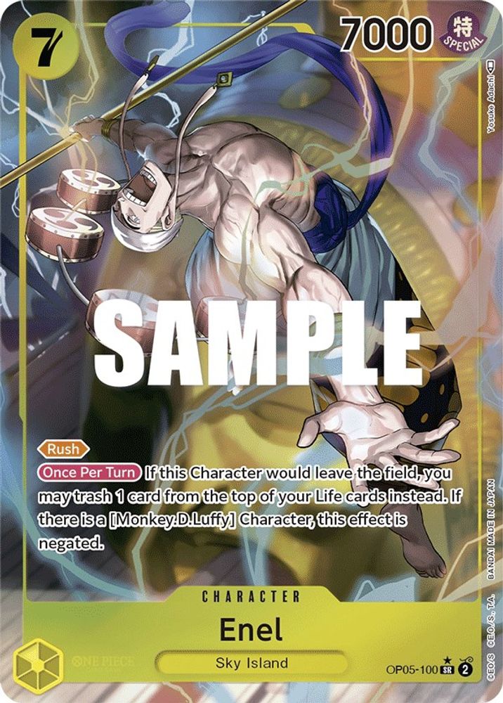 Enel [Alternate Art] OP05-100 One Piece Card Game