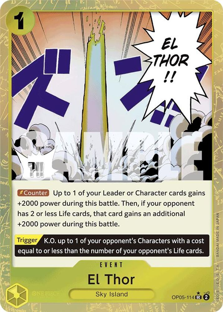 El Thor [Textured PRB01] OP05-114 One Piece Card Game