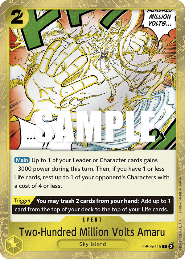 Two-Hundred Million Volts Amaru OP05-115 One Piece Card Game