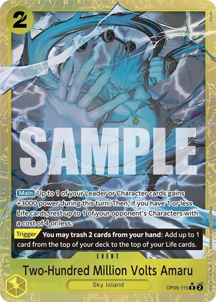 Two-Hundred Million Volts Amaru [Alternate Art PRB01] OP05-115 One Piece Card Game