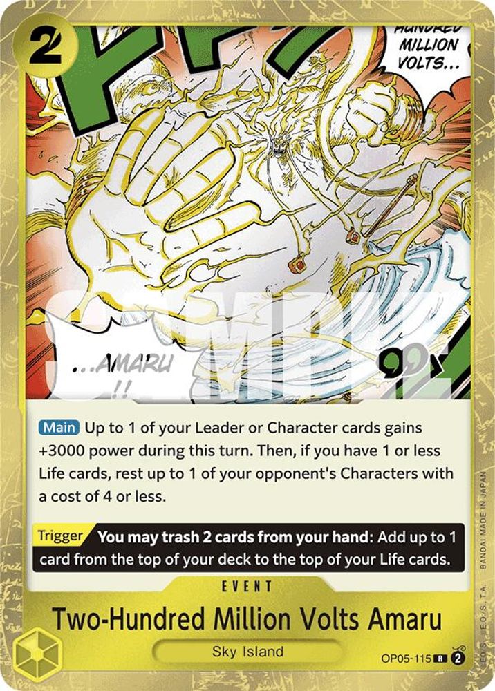 Two-Hundred Million Volts Amaru [Jolly Roger PRB01] OP05-115 One Piece Card Game