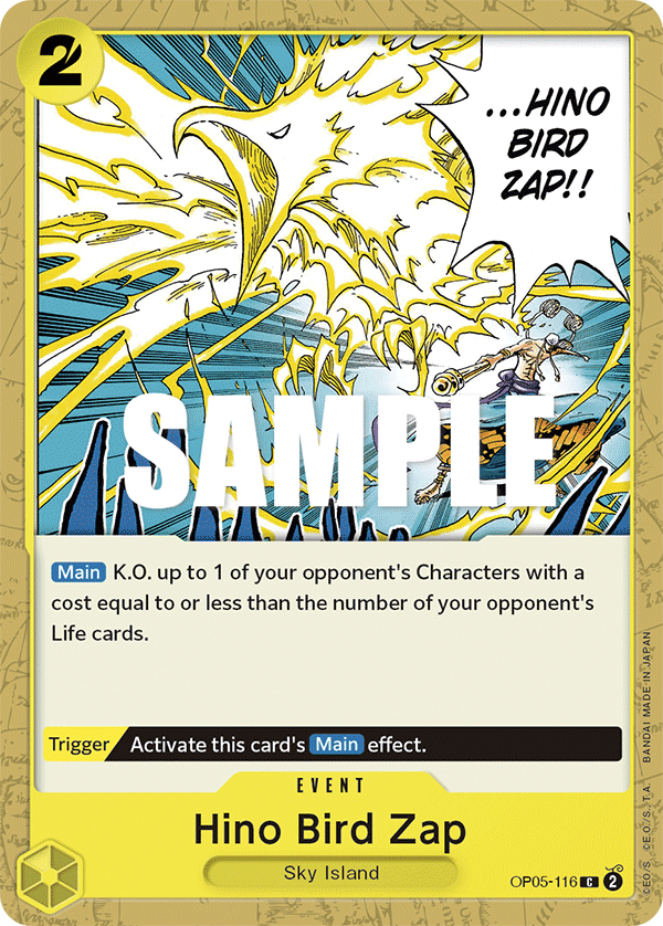 Hino Bird Zap OP05-116 One Piece Card Game