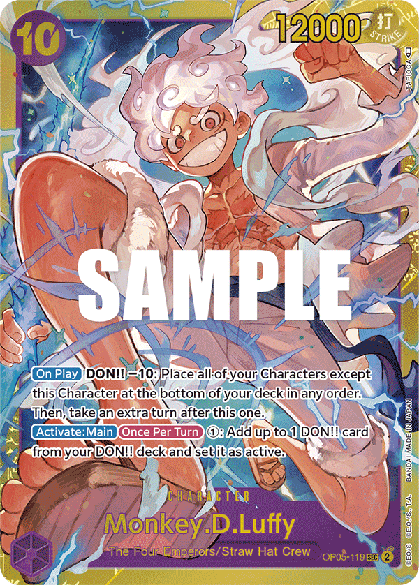 Monkey.D.Luffy [Alternate Art Manga] JP OP05-119 One Piece Card Game