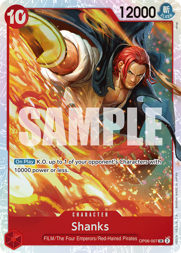 Shanks [Alternate Art] JP OP06-007 One Piece Card Game