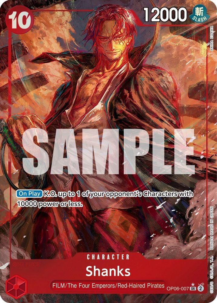Shanks [Alternate Art] OP06-007 One Piece Card Game