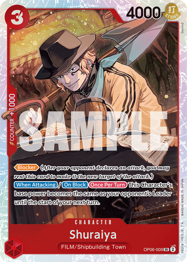 Shuraiya [Alternate Art] JP OP06-009 One Piece Card Game