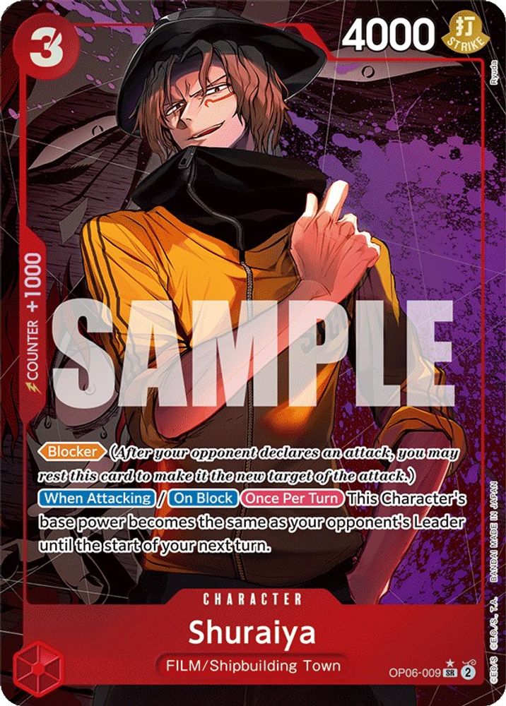 Shuraiya [Alternate Art] OP06-009 One Piece Card Game