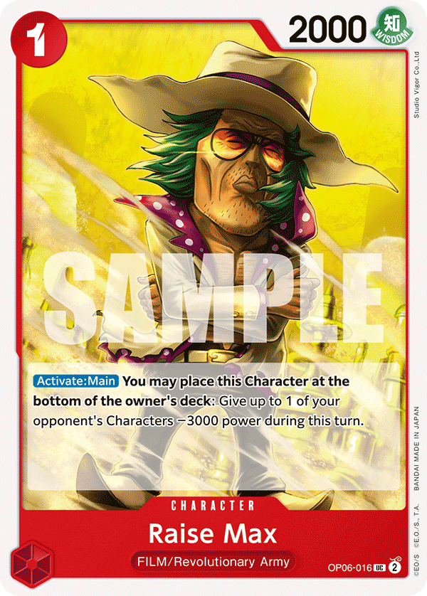 Raise Max OP06-016 One Piece Card Game