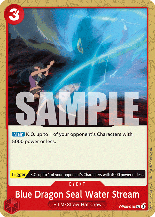 Blue Dragon Seal Water Stream OP06-019 One Piece Card Game