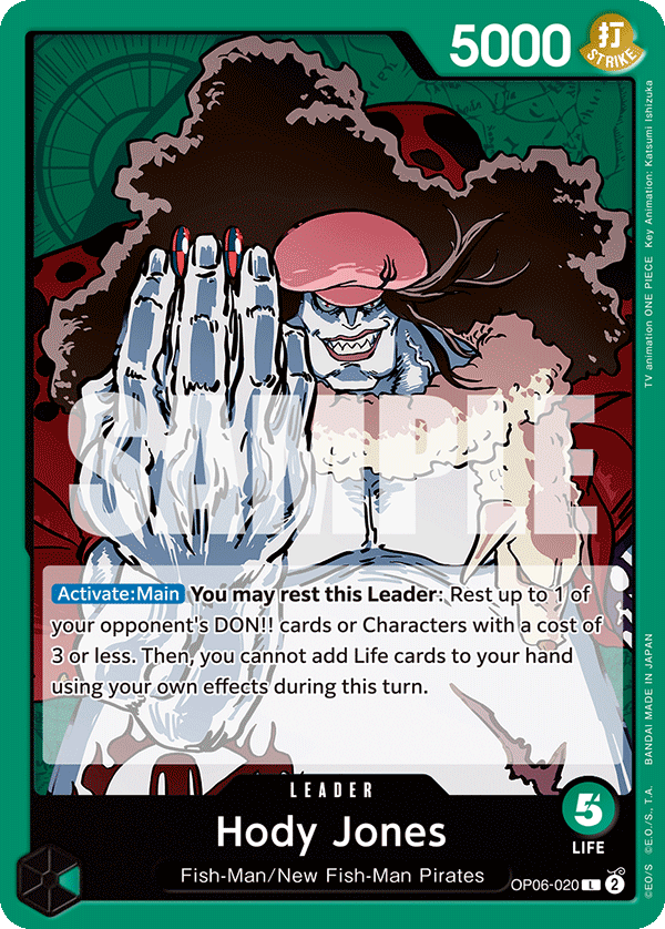 Hody Jones [Alternate Art] JP OP06-020 One Piece Card Game