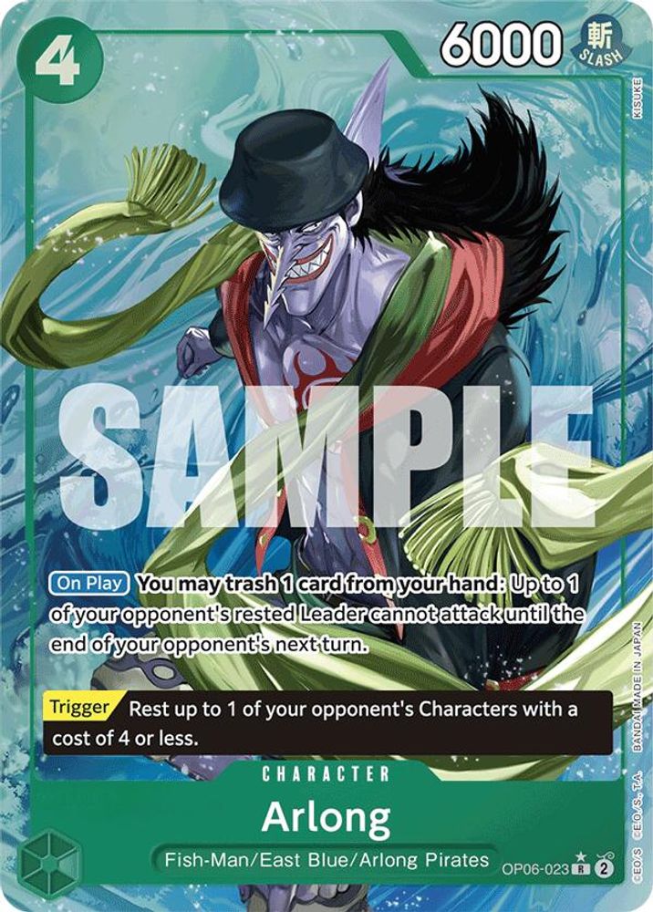 Arlong [Alternate Art PRB01] OP06-023 One Piece Card Game