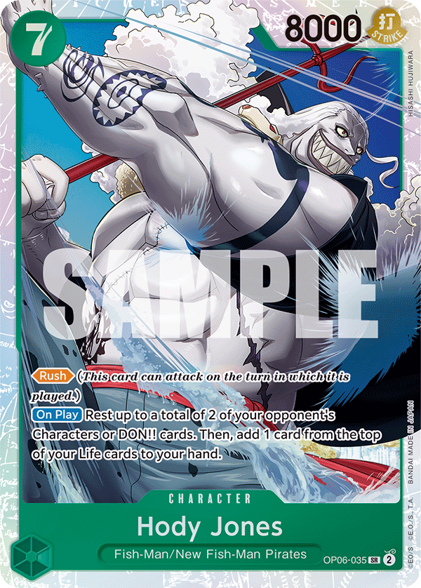 Hody Jones [Alternate Art] JP OP06-035 One Piece Card Game