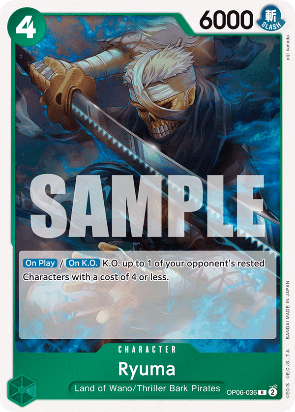 Ryuma [Full Art PRB01] JP OP06-036 One Piece Card Game