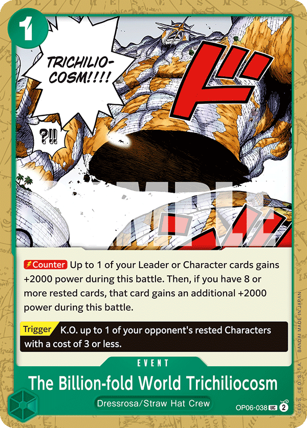 The Billion-fold World Trichiliocosm [Best Selection] JP OP06-038 One Piece Card Game