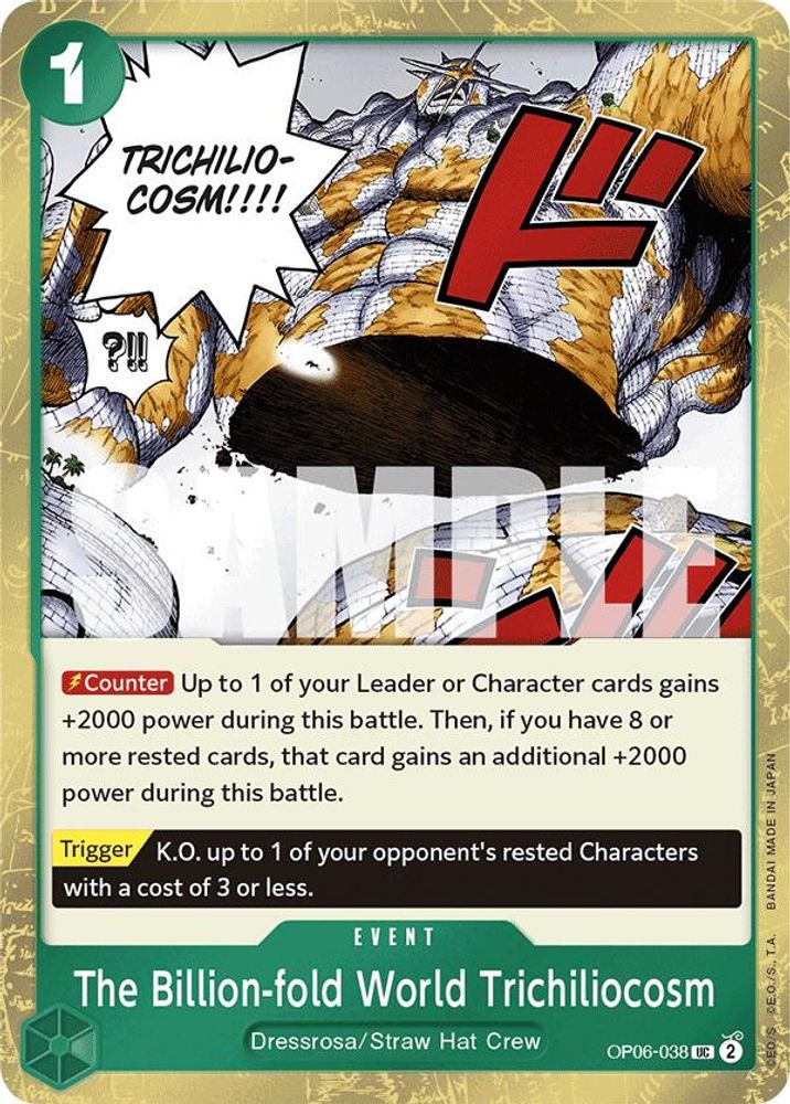 The Billion-fold World Trichiliocosm [Jolly Roger PRB01] OP06-038 One Piece Card Game