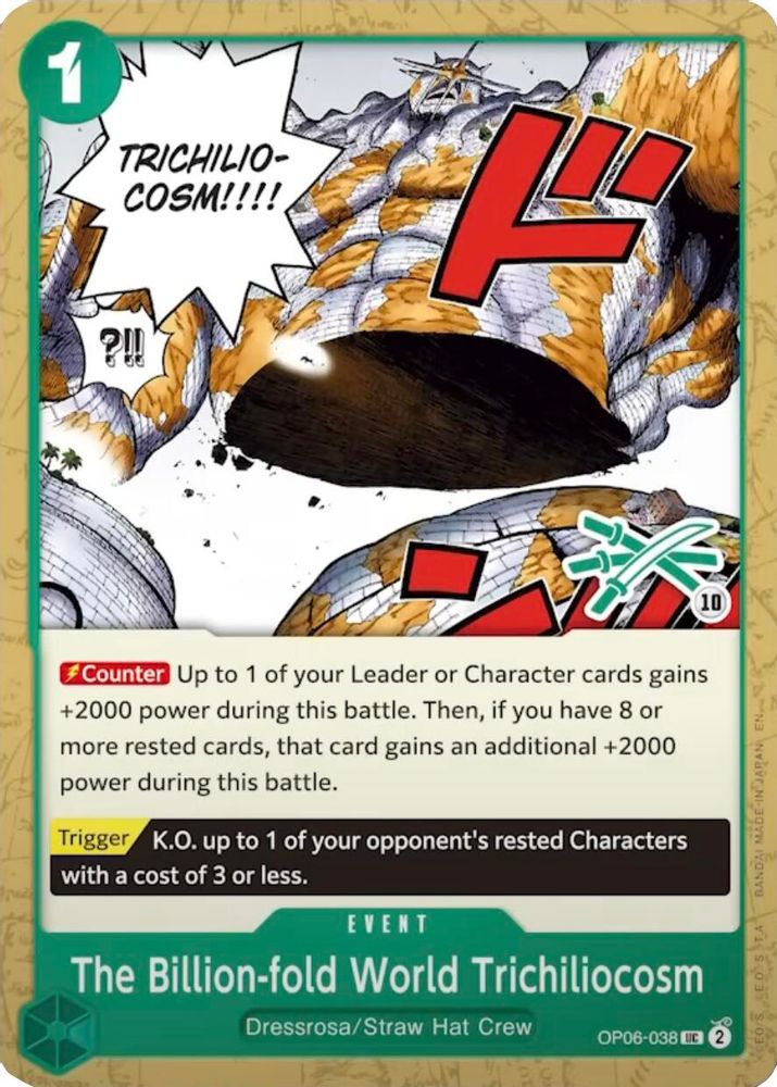 The Billion-fold World Trichiliocosm [Zoro Deck] OP06-038 One Piece Card Game