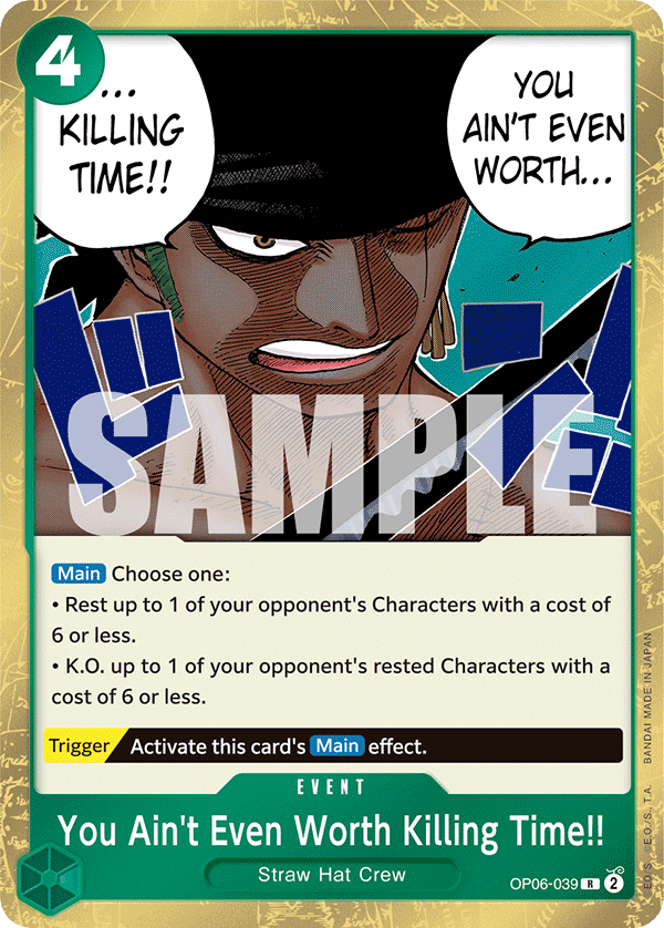 You Ain't Even Worth Killing Time!! OP06-039 One Piece Card Game