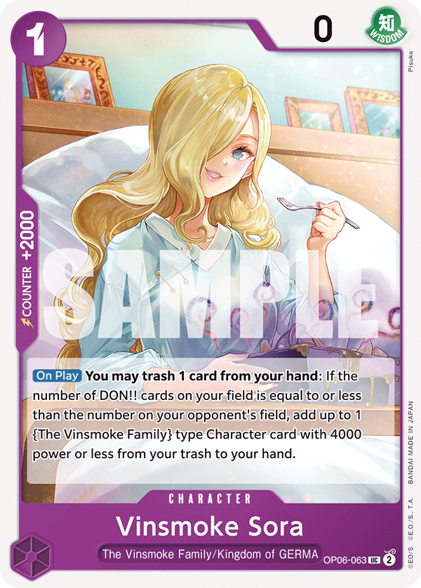 Vinsmoke Sora [Pre-Release] OP06-063 One Piece Card Game