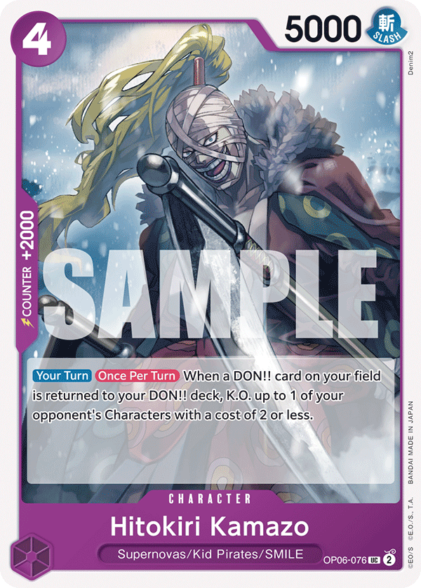 Hitokiri Kamazo [Foil PRB-02] JP OP06-076 One Piece Card Game