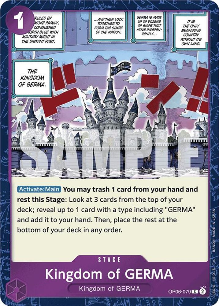 Kingdom of GERMA [Jolly Roger PRB01] OP06-079 One Piece Card Game