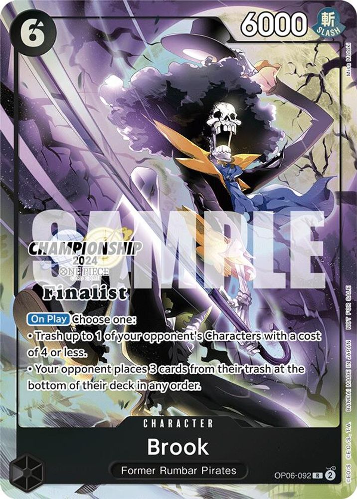 Brook [Championship 2024 Finalist] OP06-092 One Piece Card Game