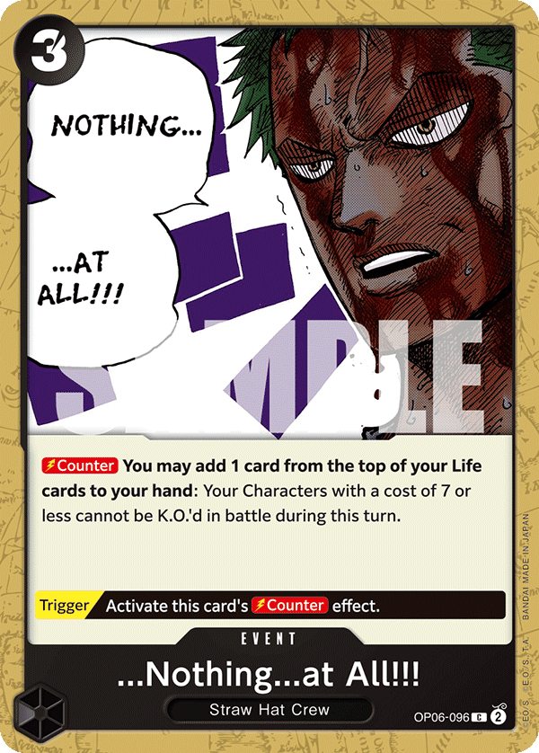 ...Nothing...at All!!! OP06-096 One Piece Card Game