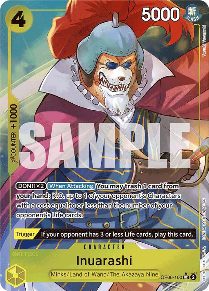Inuarashi [Full Art PRB01] OP06-100 One Piece Card Game