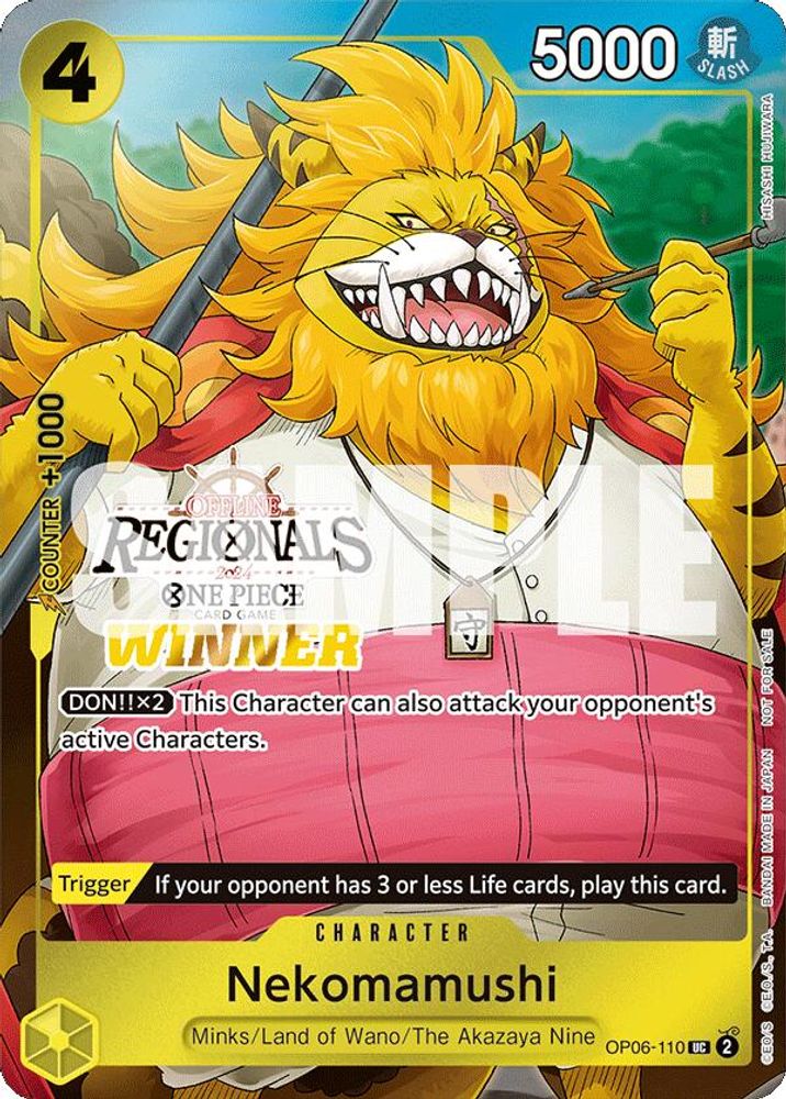 Nekomamushi [Offline Regionals Winner] OP06-110 One Piece Card Game