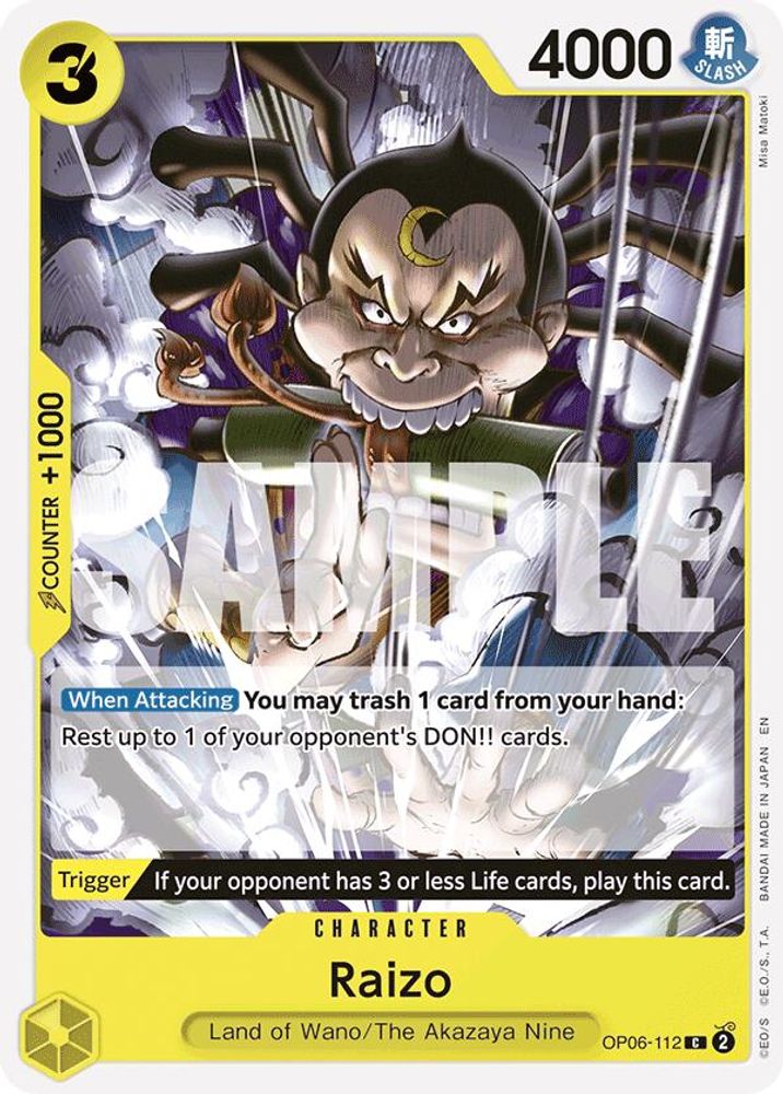 Raizo [Reprint] OP06-112 One Piece Card Game