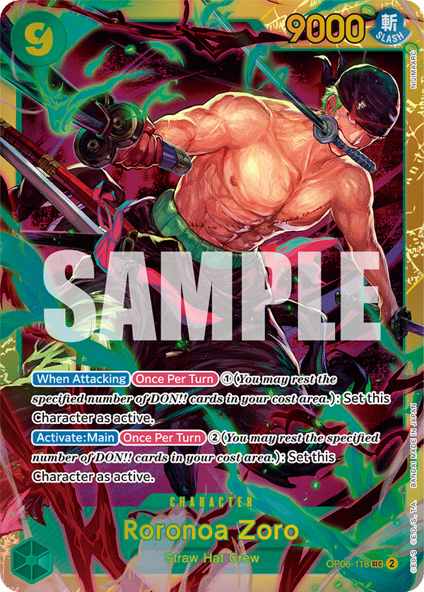 Roronoa Zoro OP06-118 One Piece Card Game