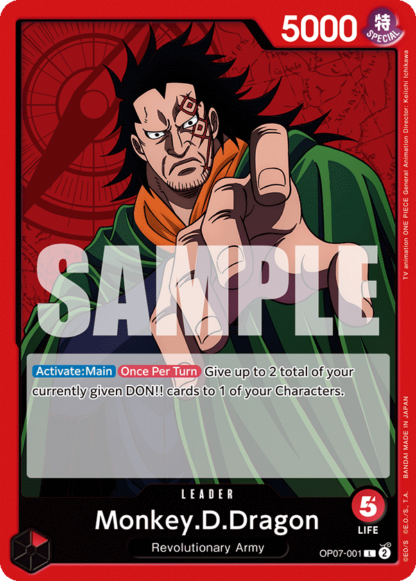 Monkey.D.Dragon [SP] JP OP07-001 One Piece Card Game