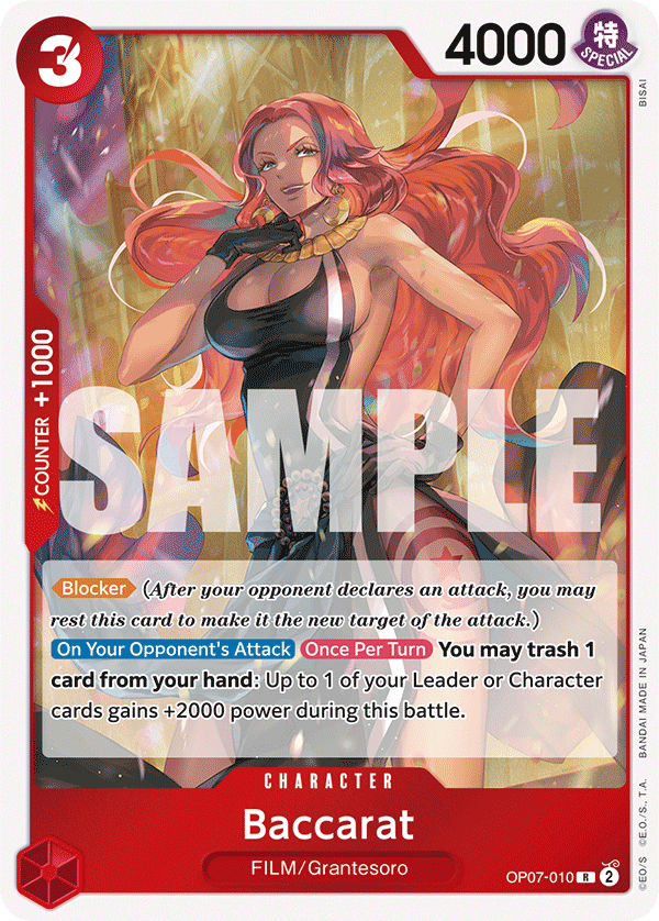 Baccarat OP07-010 One Piece Card Game