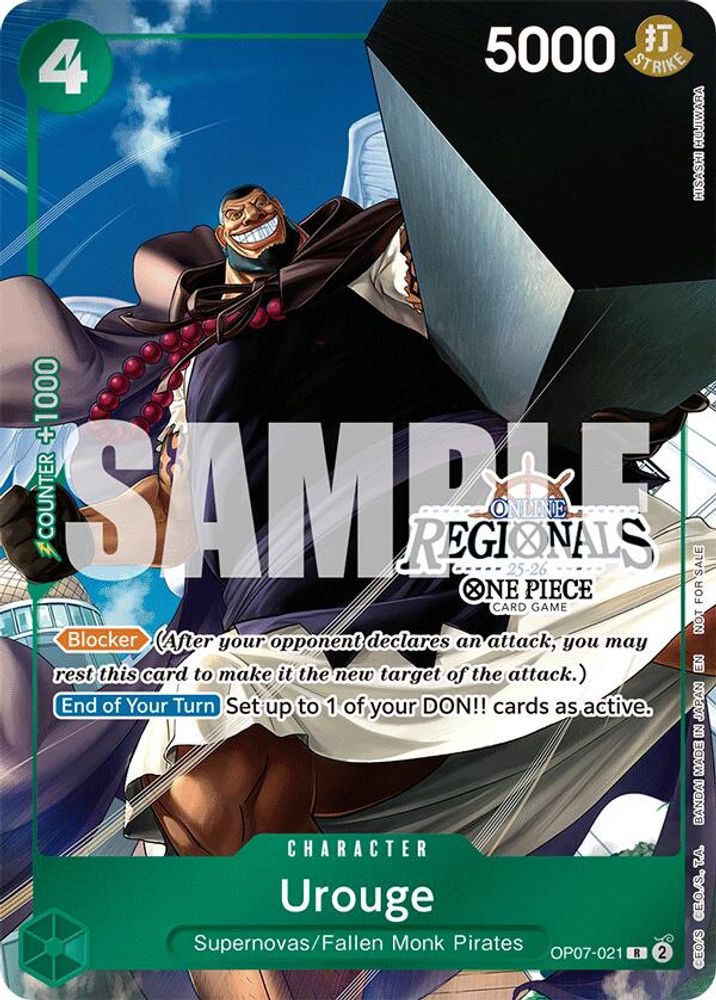 Urouge [Online Regionals] OP07-021 One Piece Card Game
