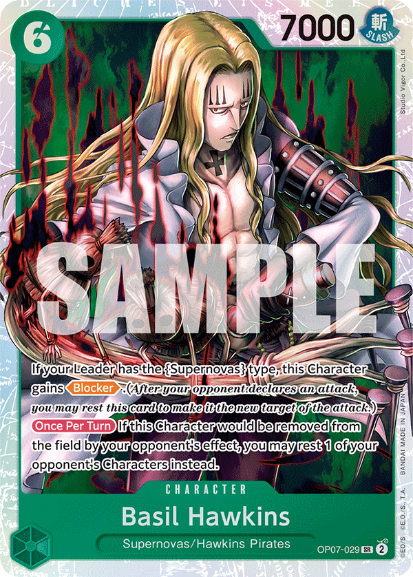 Basil Hawkins [Alternate Art] OP07-029 One Piece Card Game