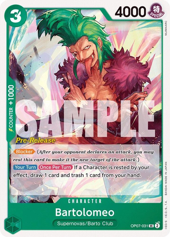 Bartolomeo [Pre-Release] OP07-031 One Piece Card Game