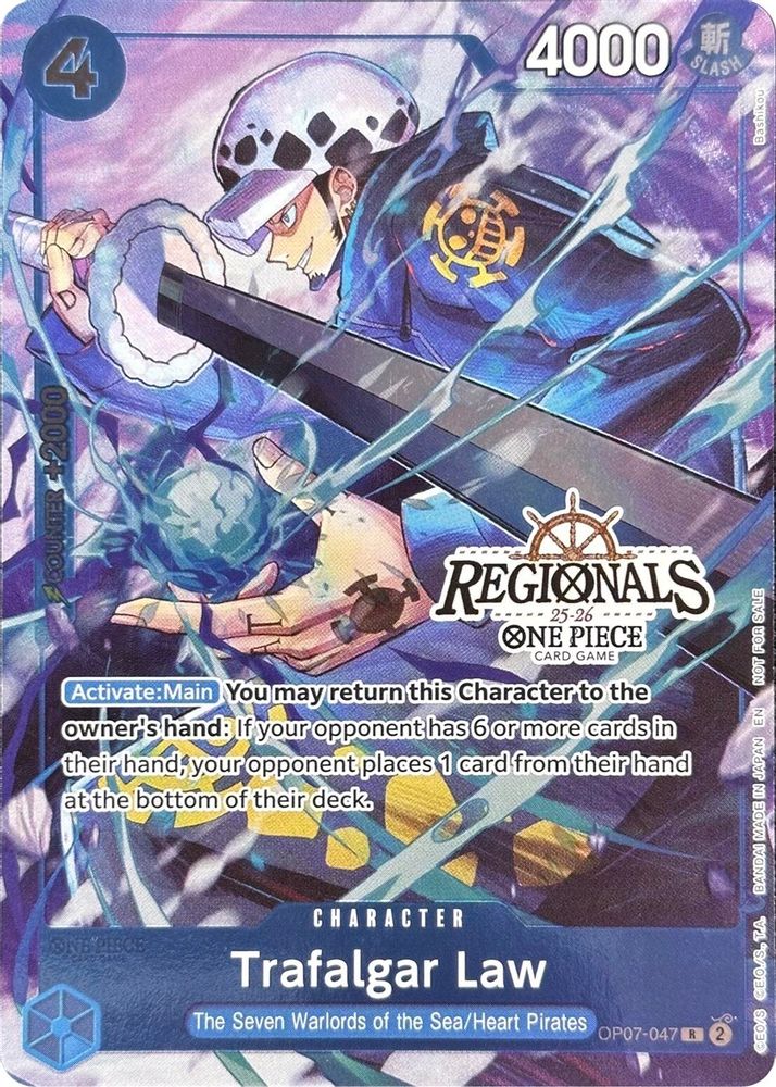 Trafalgar Law [Regionals Textured Chase] OP07-047 One Piece Card Game