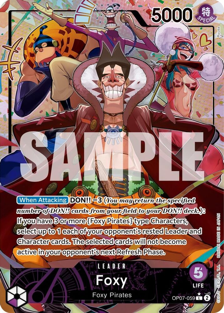Foxy [Alternate Art] OP07-059 One Piece Card Game
