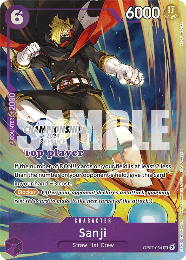 Sanji [Championship Top Player] OP07-064 One Piece Card Game