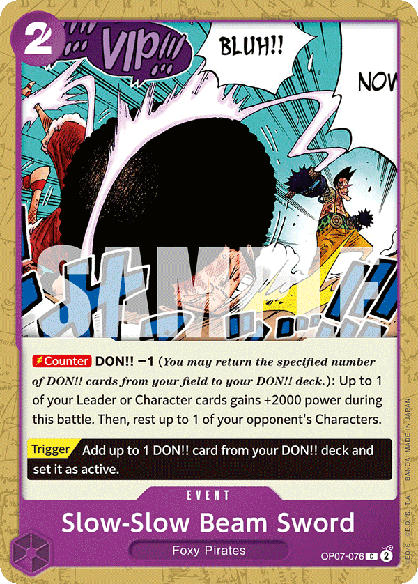 Slow-Slow Beam Sword OP07-076 One Piece Card Game