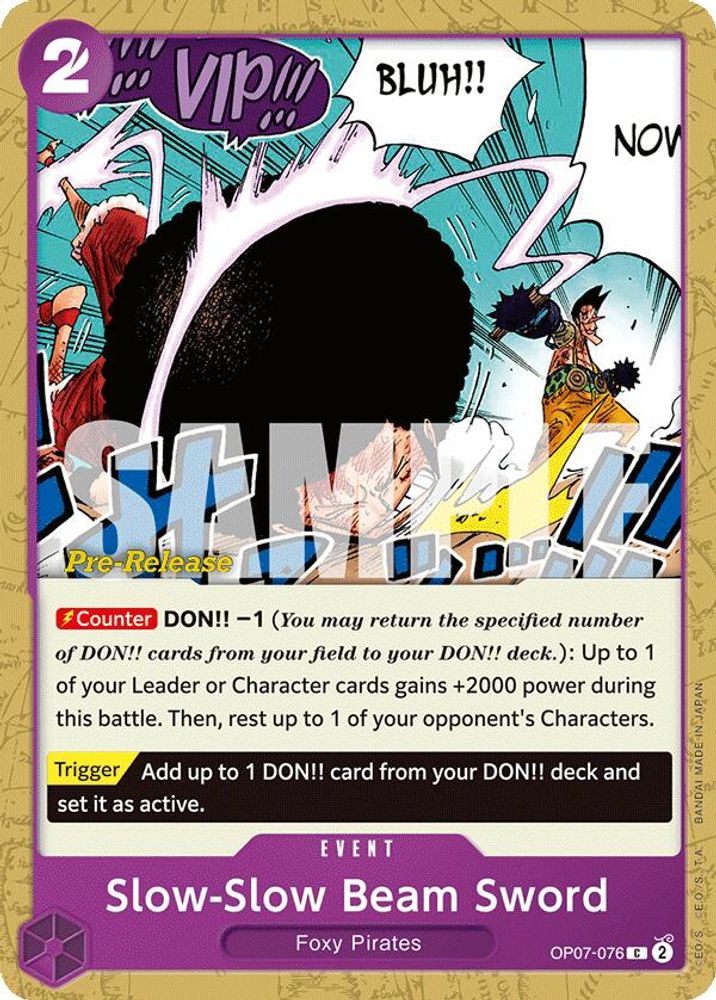 Slow-Slow Beam Sword [Pre-Release] OP07-076 One Piece Card Game