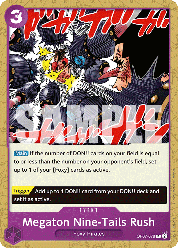 Megaton Nine-Tails Rush OP07-078 One Piece Card Game