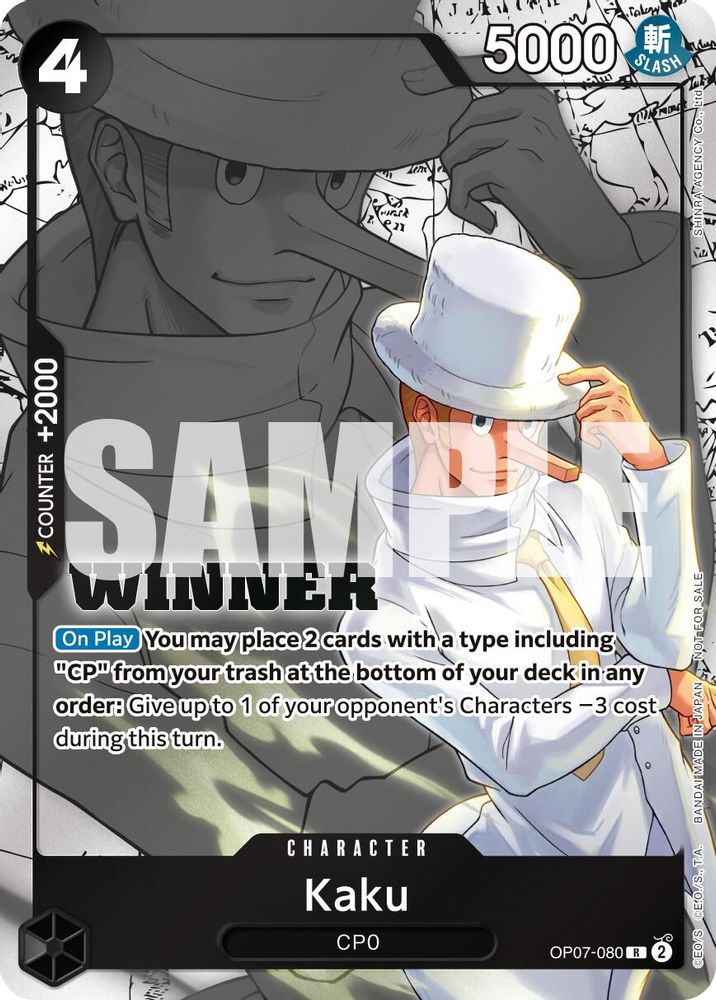 Kaku [Winner] OP07-080 One Piece Card Game