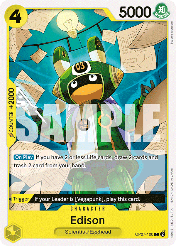 Edison OP07-100 One Piece Card Game