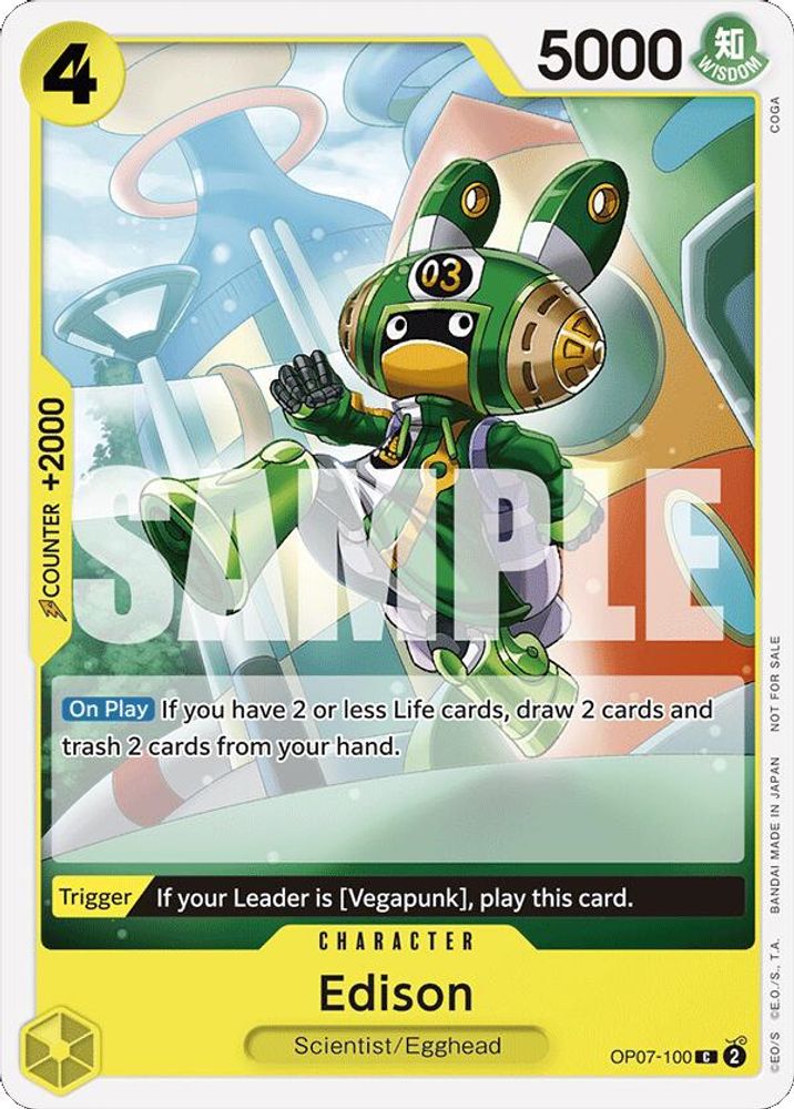 Edison [Tournament] OP07-100 One Piece Card Game