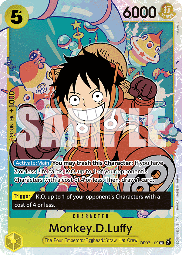 Monkey.D.Luffy [Alternate Art] JP OP07-109 One Piece Card Game